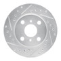 R1 86-89 Toyota Celica Front Left Drilled & Slotted Silver Brake Rotor