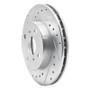 R1 86-89 Toyota Celica Front Left Drilled & Slotted Silver Brake Rotor