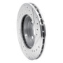R1 86-89 Toyota Celica Front Left Drilled & Slotted Silver Brake Rotor