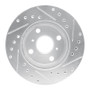 R1 86-89 Toyota Celica Front Left Drilled & Slotted Silver Brake Rotor