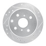 R1 84-88 Toyota Cressida Rear Right Drilled & Slotted Silver Brake Rotor