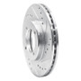 R1 84-87 Toyota Cressida Front Right Drilled & Slotted Silver Brake Rotor