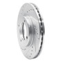 R1 84-87 Toyota Cressida Front Left Drilled & Slotted Silver Brake Rotor