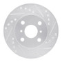 R1 85-88 Chevrolet Nova Front Right Drilled & Slotted Silver Brake Rotor