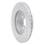 R1 85-88 Chevrolet Nova Front Right Drilled & Slotted Silver Brake Rotor