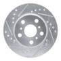 R1 83-86 Toyota Camry Front Left Drilled & Slotted Silver Brake Rotor