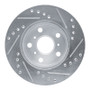 R1 83-86 Toyota Camry Front Left Drilled & Slotted Silver Brake Rotor
