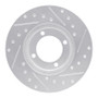R1 81-82 Toyota Cressida Front Left Drilled & Slotted Silver Brake Rotor