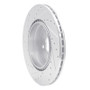 R1 93-02 Mercedes-Benz SL500 Rear Right Drilled & Slotted Silver Brake Rotor