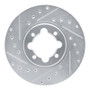 R1 82-85 Toyota Celica Front Left Drilled & Slotted Silver Brake Rotor