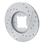 R1 82-85 Toyota Celica Front Left Drilled & Slotted Silver Brake Rotor