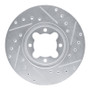R1 82-85 Toyota Celica Front Left Drilled & Slotted Silver Brake Rotor