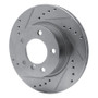 R1 05-07 BMW 120i (Mexico) Front Left Drilled & Slotted Silver Brake Rotor