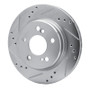 R1 92-94 Mercedes-Benz 500E Rear Left Drilled & Slotted Silver Brake Rotor