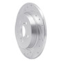 R1 09-15 Toyota Corolla (Mexico) Rear Left Drilled & Slotted Silver Brake Rotor
