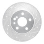 R1 91-99 Mercedes-Benz S350 Rear Right Drilled & Slotted Silver Brake Rotor