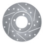R1 76-81 Toyota Celica Front Right Drilled & Slotted Silver Brake Rotor