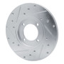 R1 76-81 Toyota Celica Front Right Drilled & Slotted Silver Brake Rotor