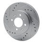 R1 12-14 Dodge i10 (Mexico) Front Left Drilled & Slotted Silver Brake Rotor