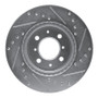 R1 12-14 Dodge i10 (Mexico) Front Left Drilled & Slotted Silver Brake Rotor