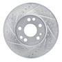 R1 91-99 Mercedes-Benz S350 Front Left Drilled & Slotted Silver Brake Rotor