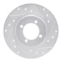 R1 80-83 Toyota Corolla (US/Canada) Front Right Drilled & Slotted Silver Brake Rotor