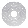 R1 80-83 Toyota Corolla (US/Canada) Front Right Drilled & Slotted Silver Brake Rotor