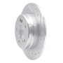R1 90-95 Mercedes-Benz SL500 Rear Right Drilled & Slotted Silver Brake Rotor