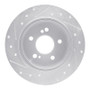 R1 90-95 Mercedes-Benz SL500 Rear Right Drilled & Slotted Silver Brake Rotor