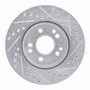 R1 84-95 Mercedes-Benz 260E Front Left Drilled & Slotted Silver Brake Rotor