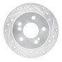 R1 83-95 Mercedes-Benz 300CE Rear Right Drilled & Slotted Silver Brake Rotor