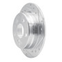 R1 83-95 Mercedes-Benz 300CE Rear Right Drilled & Slotted Silver Brake Rotor
