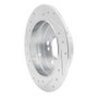 R1 83-95 Mercedes-Benz 300CE Rear Right Drilled & Slotted Silver Brake Rotor