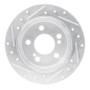 R1 83-95 Mercedes-Benz 300CE Rear Right Drilled & Slotted Silver Brake Rotor