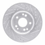 R1 90-92 Mercedes-Benz 300E Front Left Drilled & Slotted Silver Brake Rotor
