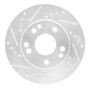 R1 87-93 Mercedes-Benz 190D Front Left Drilled & Slotted Silver Brake Rotor