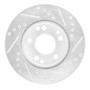 R1 87-93 Mercedes-Benz 190D Front Left Drilled & Slotted Silver Brake Rotor