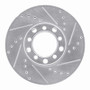 R1 72-80 Mercedes-Benz 450SL Front Right Drilled & Slotted Silver Brake Rotor
