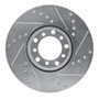 R1 72-80 Mercedes-Benz 450SE Front Left Drilled & Slotted Silver Brake Rotor