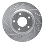 R1 82-85 Mercedes-Benz 500SEC Front Left Drilled & Slotted Silver Brake Rotor