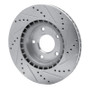 R1 82-85 Mercedes-Benz 500SEC Front Left Drilled & Slotted Silver Brake Rotor