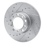 R1 73-85 Mercedes-Benz 230 Front Left Drilled & Slotted Silver Brake Rotor