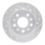 R1 61-91 Mercedes-Benz 220D Rear Right Drilled & Slotted Silver Brake Rotor