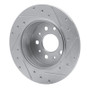 R1 61-91 Mercedes-Benz 230 Rear Left Drilled & Slotted Silver Brake Rotor