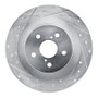 R1 21-22 Lexus RC350 Rear Left Drilled & Slotted Silver Brake Rotor
