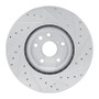 R1 11-25 Lexus GS300 Left Front Drilled & Slotted Silver Brake Rotor