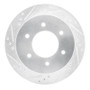 R1 15-17 Mitsubishi Montero Limited (Mexico) Rear Left Drilled & Slotted Silver Brake Rotor