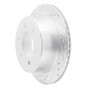 R1 15-17 Mitsubishi Montero Limited (Mexico) Rear Left Drilled & Slotted Silver Brake Rotor