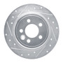 R1 00-06 Rover 75 (Mexico) Rear Left Drilled & Slotted Silver Brake Rotor