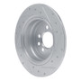 R1 00-06 Rover 75 (Mexico) Rear Left Drilled & Slotted Silver Brake Rotor
